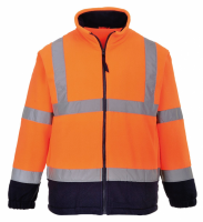 High Visibility F301 Orange & Navy Two-Tone Fleece Jacket